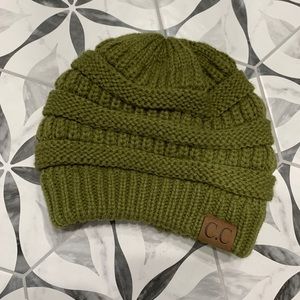 Moss green CC beanie